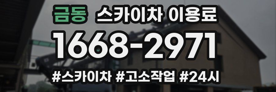 금동 스카이차 이용료