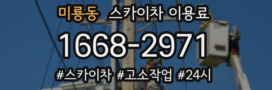 미룡동 스카이차 이용료