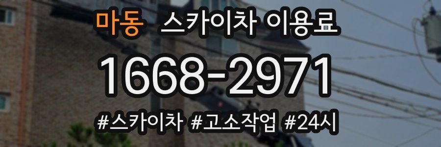 마동 스카이차 이용료