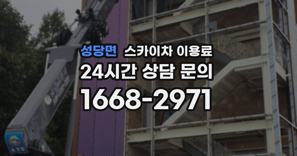 성당면 스카이차 이용료