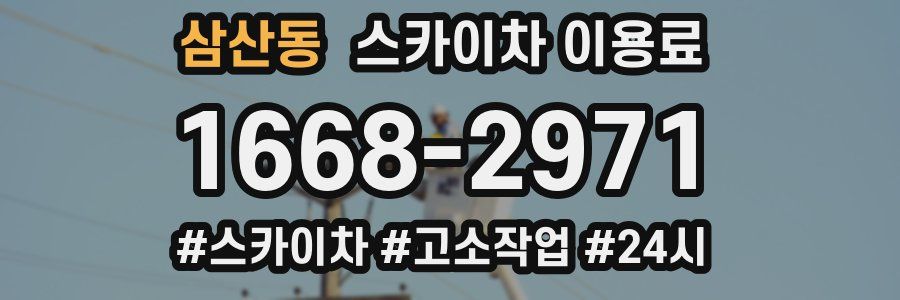 삼산동 스카이차 이용료