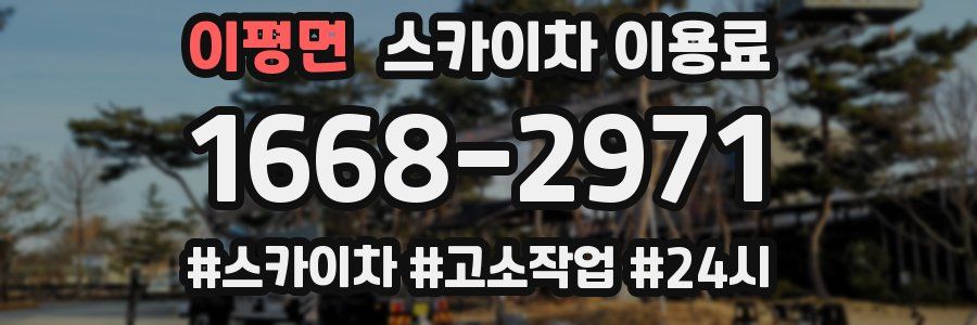 이평면 스카이차 이용료
