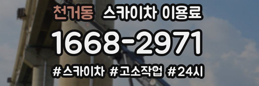 천거동 스카이차 이용료