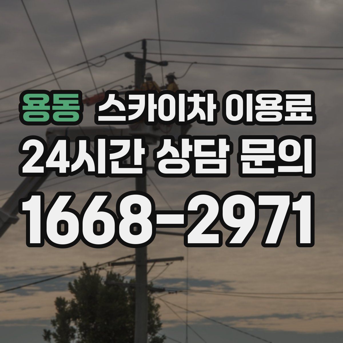 용동 스카이차 이용료