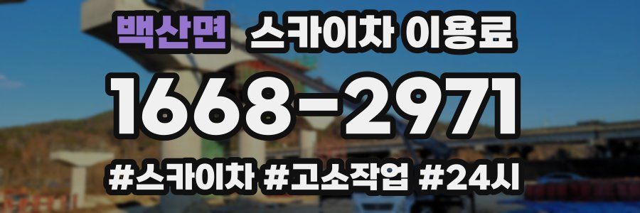 백산면 스카이차 이용료