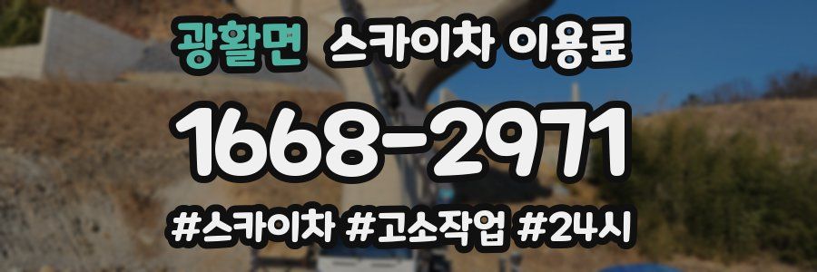 광활면 스카이차 이용료