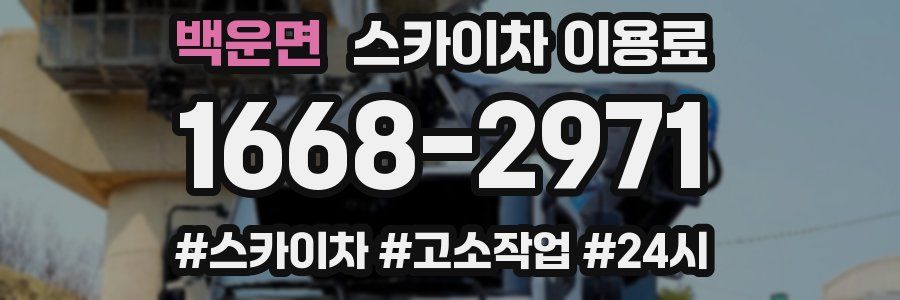 백운면 스카이차 이용료