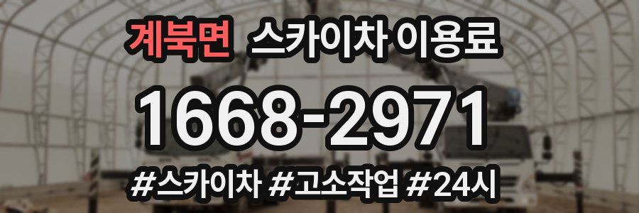 계북면 스카이차 이용료