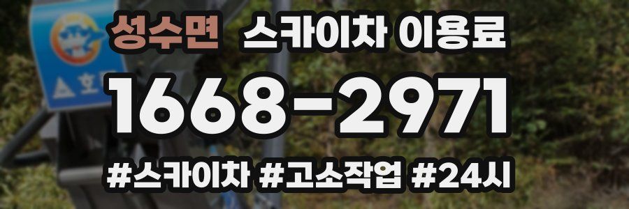 성수면 스카이차 이용료
