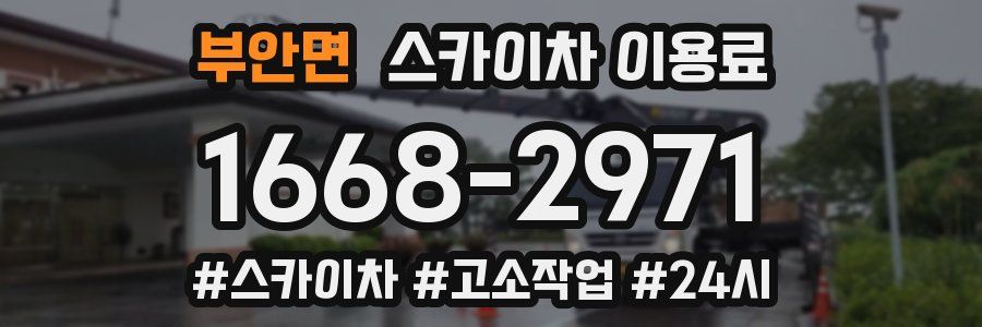 부안면 스카이차 이용료