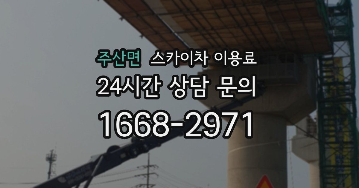 주산면 스카이차 이용료