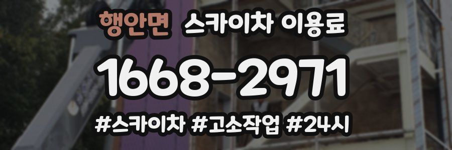 행안면 스카이차 이용료