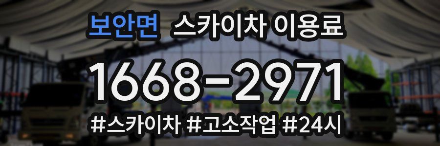 보안면 스카이차 이용료