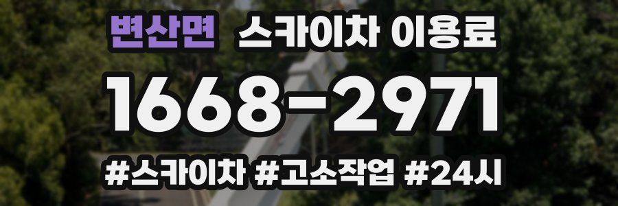변산면 스카이차 이용료