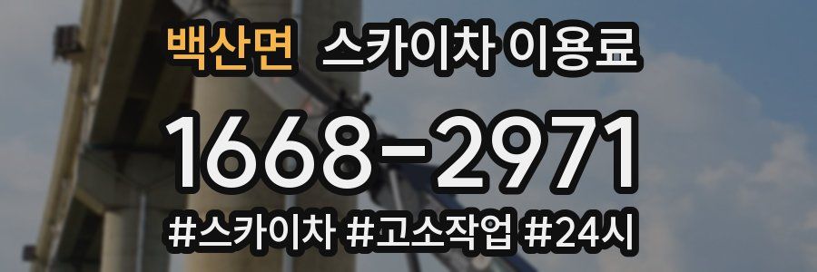 백산면 스카이차 이용료