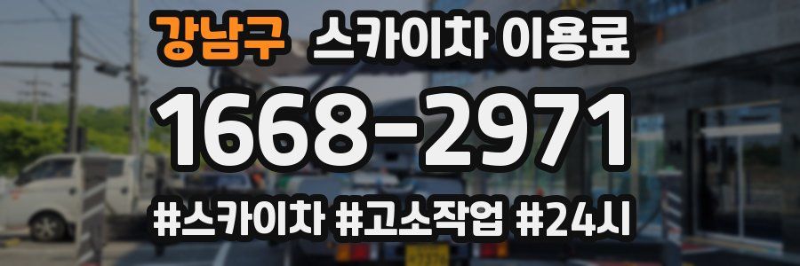 강남구 스카이차 이용료