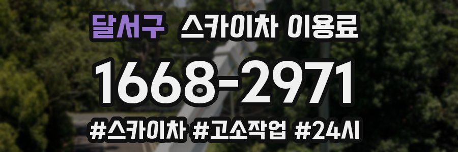 달서구 스카이차 이용료