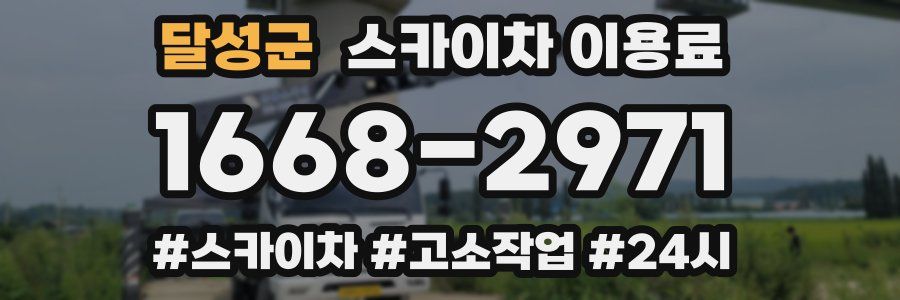 달성군 스카이차 이용료