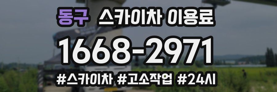 동구 스카이차 이용료