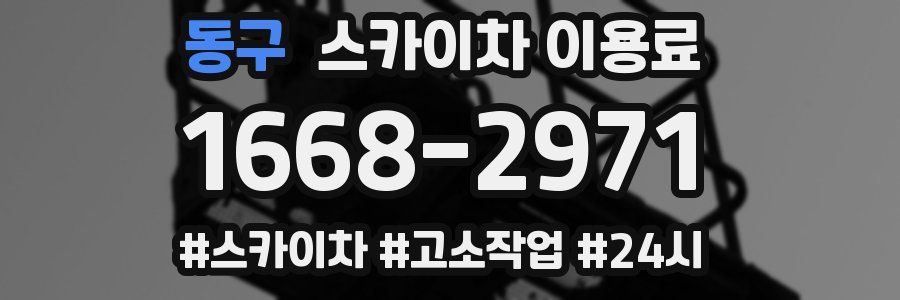 동구 스카이차 이용료