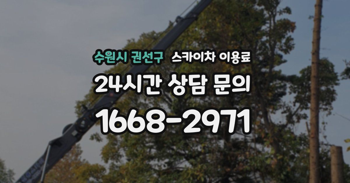 수원시 권선구 스카이차 이용료
