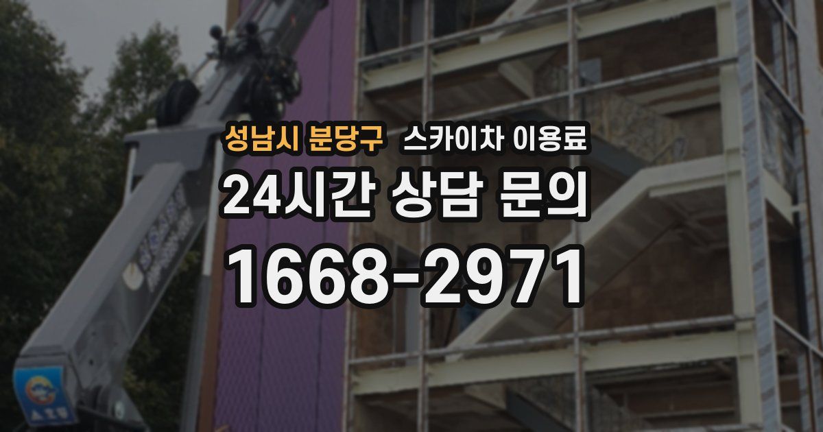 성남시 분당구 스카이차 이용료