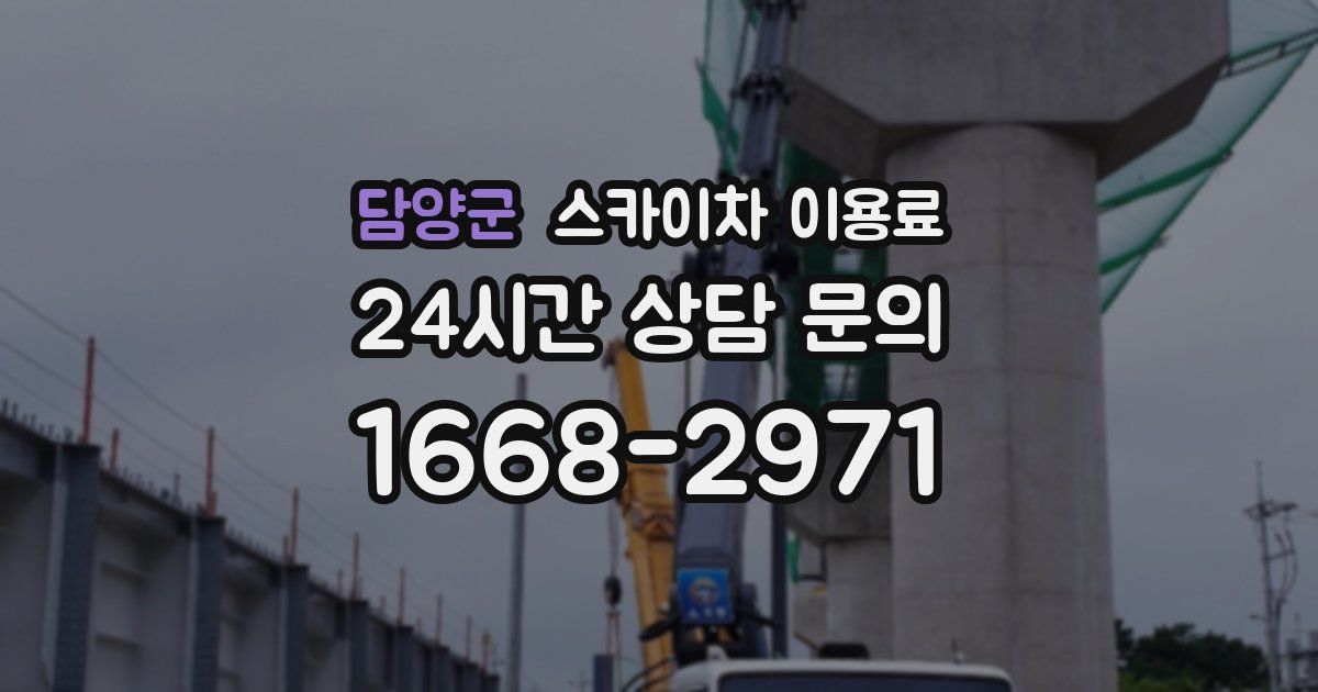 담양군 스카이차 이용료