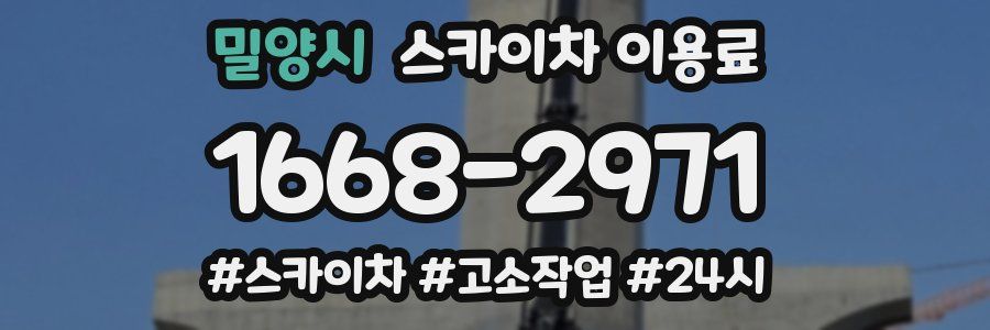 밀양시 스카이차 이용료
