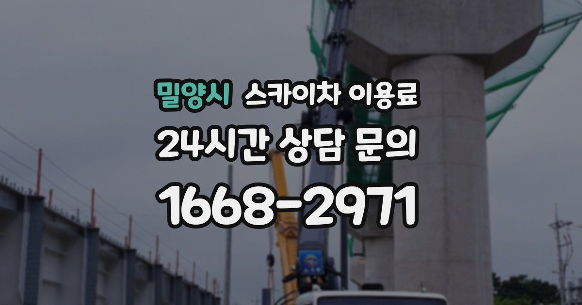 밀양시 스카이차 이용료