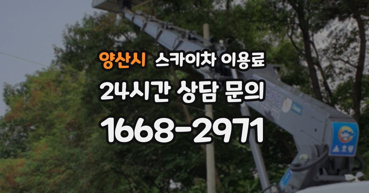 양산시 스카이차 이용료