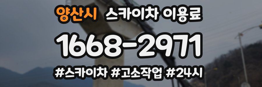 양산시 스카이차 이용료