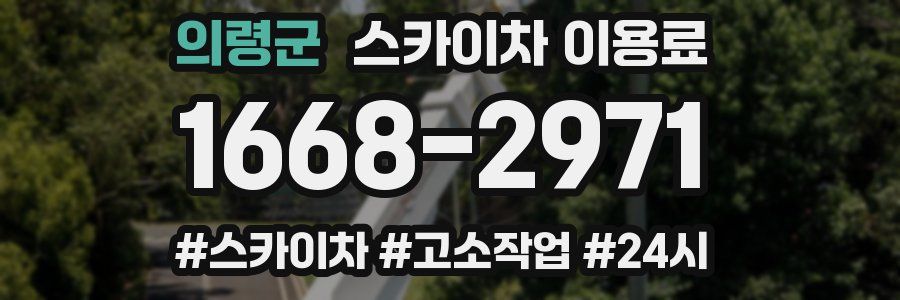 의령군 스카이차 이용료