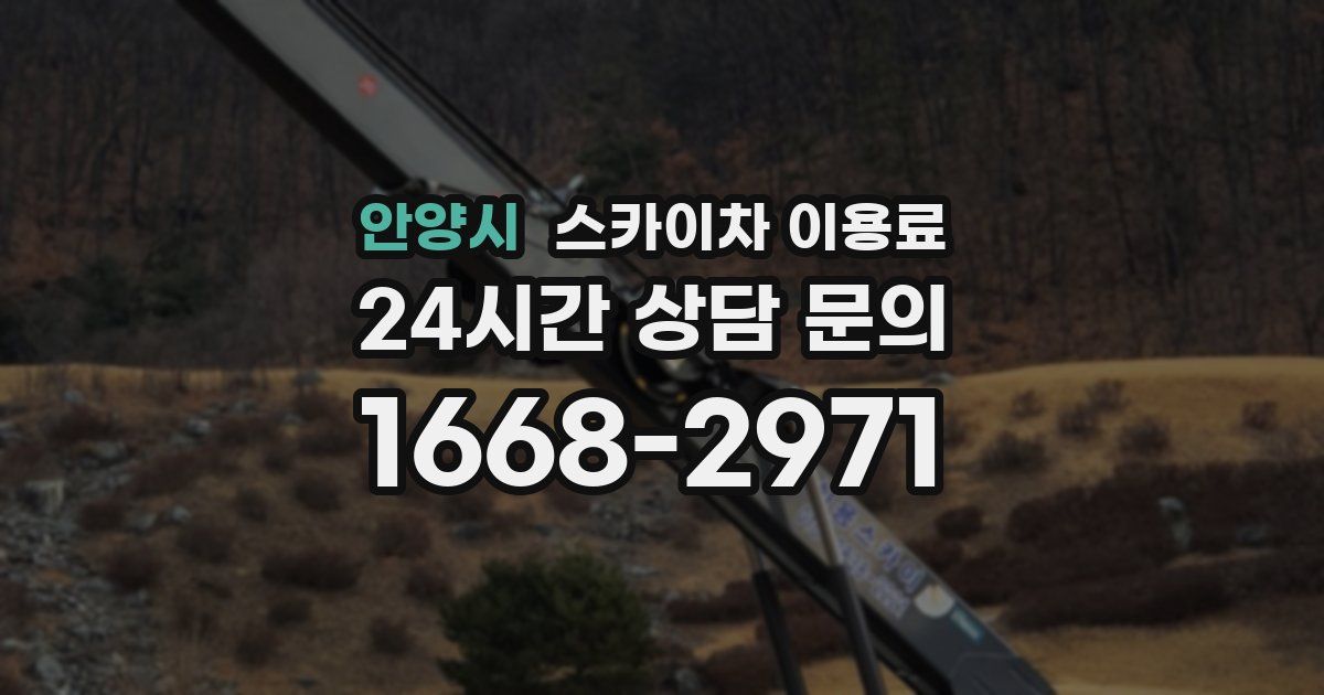 안양시 스카이차 이용료