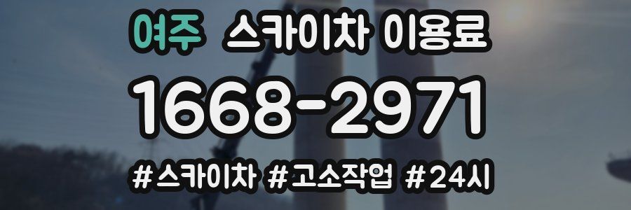 여주 스카이차 이용료