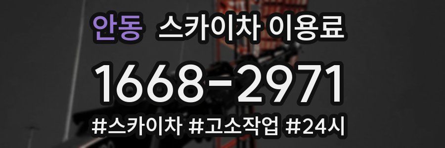 안동 스카이차 이용료