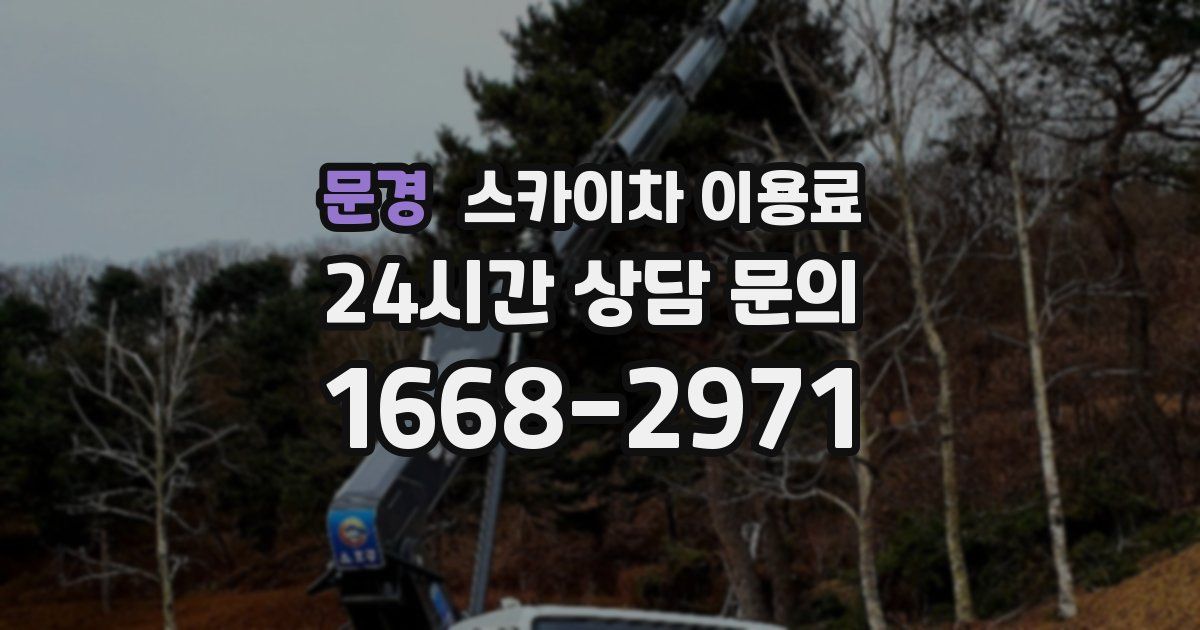 문경 스카이차 이용료