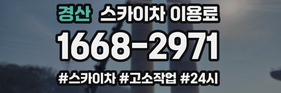경산 스카이차 이용료