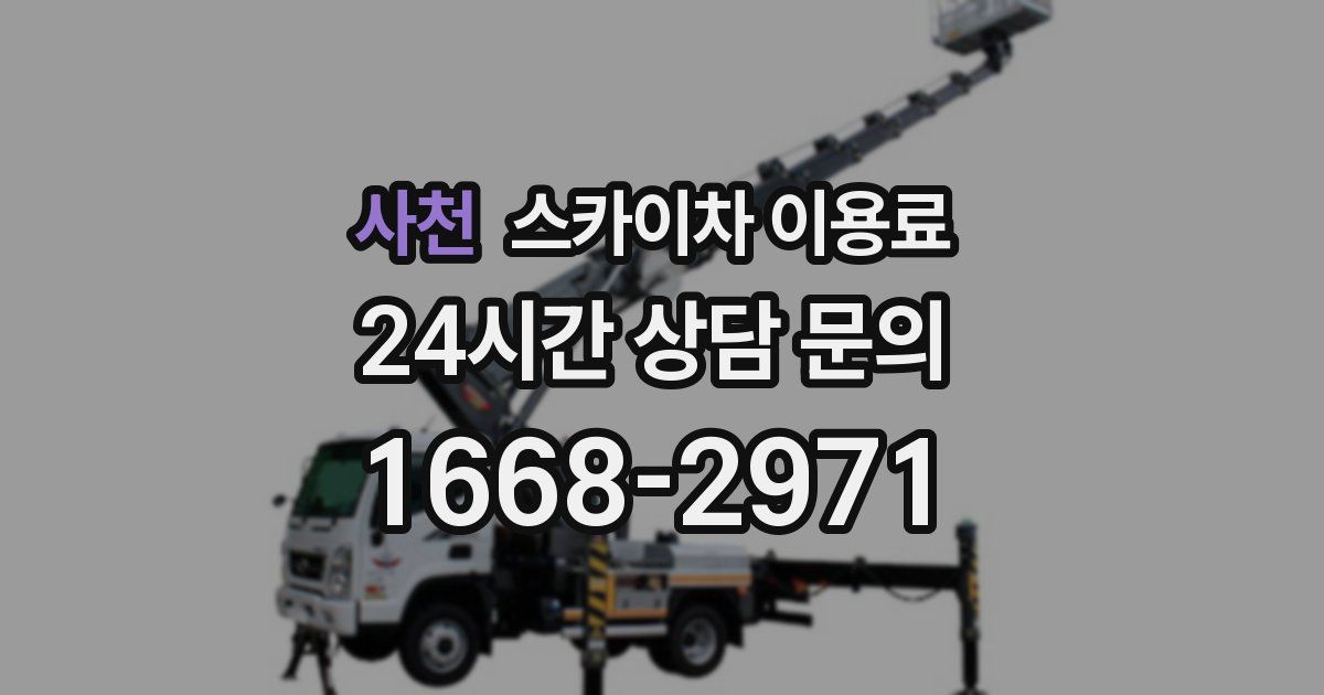 사천 스카이차 이용료
