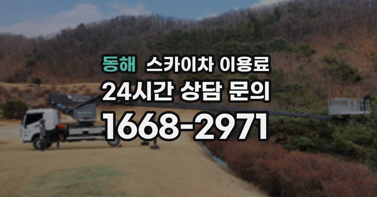 동해 스카이차 이용료