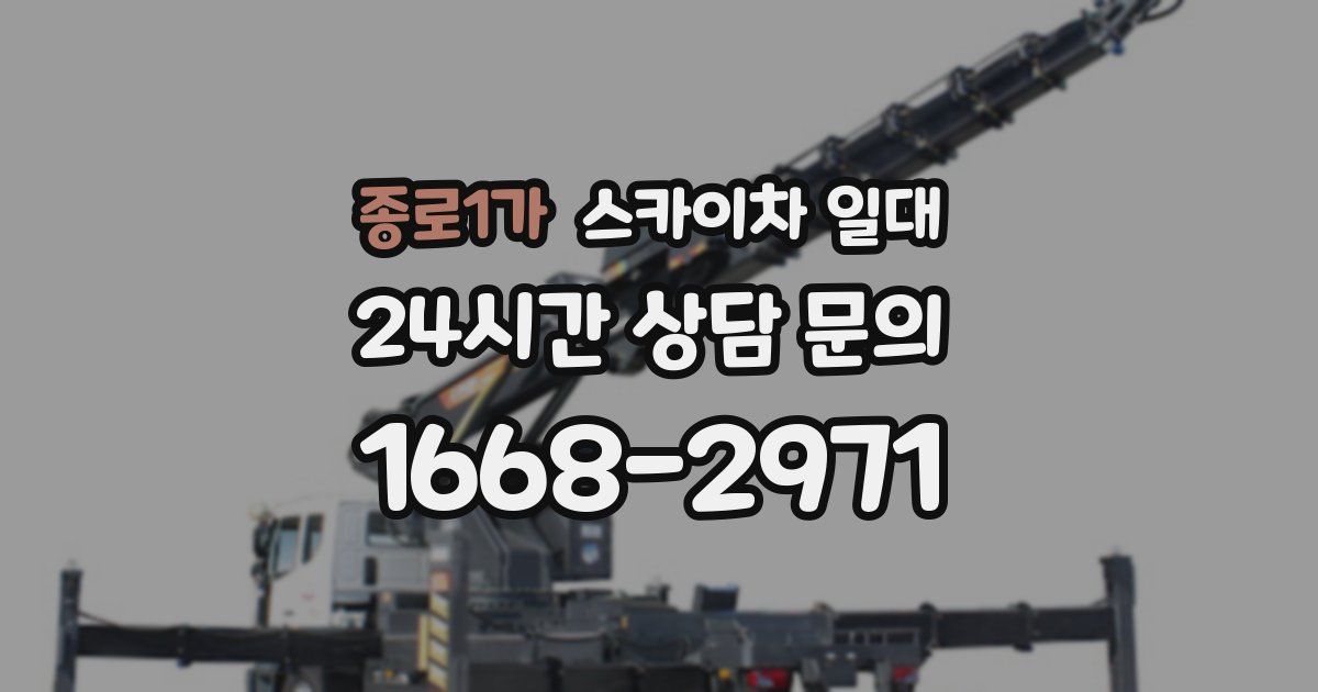 종로1가 스카이차 일대