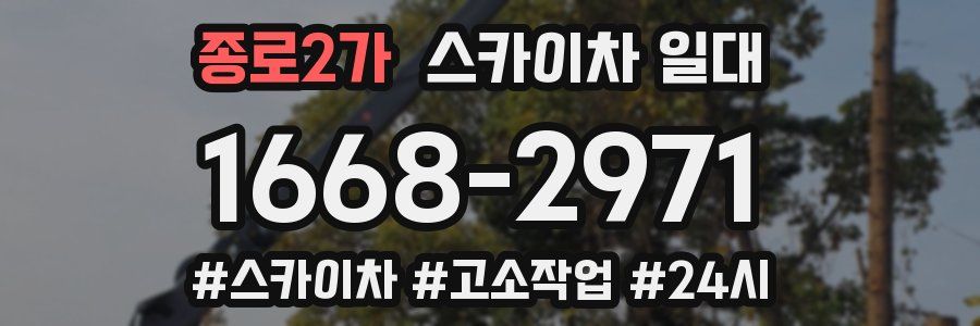 종로2가 스카이차 일대