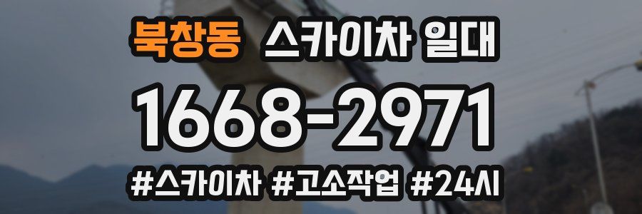 북창동 스카이차 일대