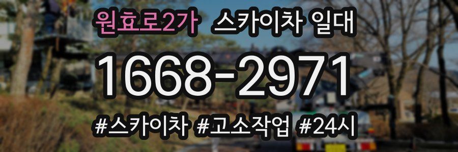 원효로2가 스카이차 일대