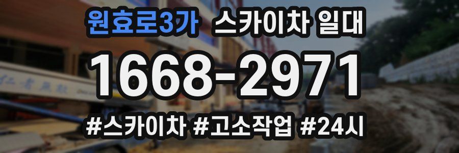 원효로3가 스카이차 일대