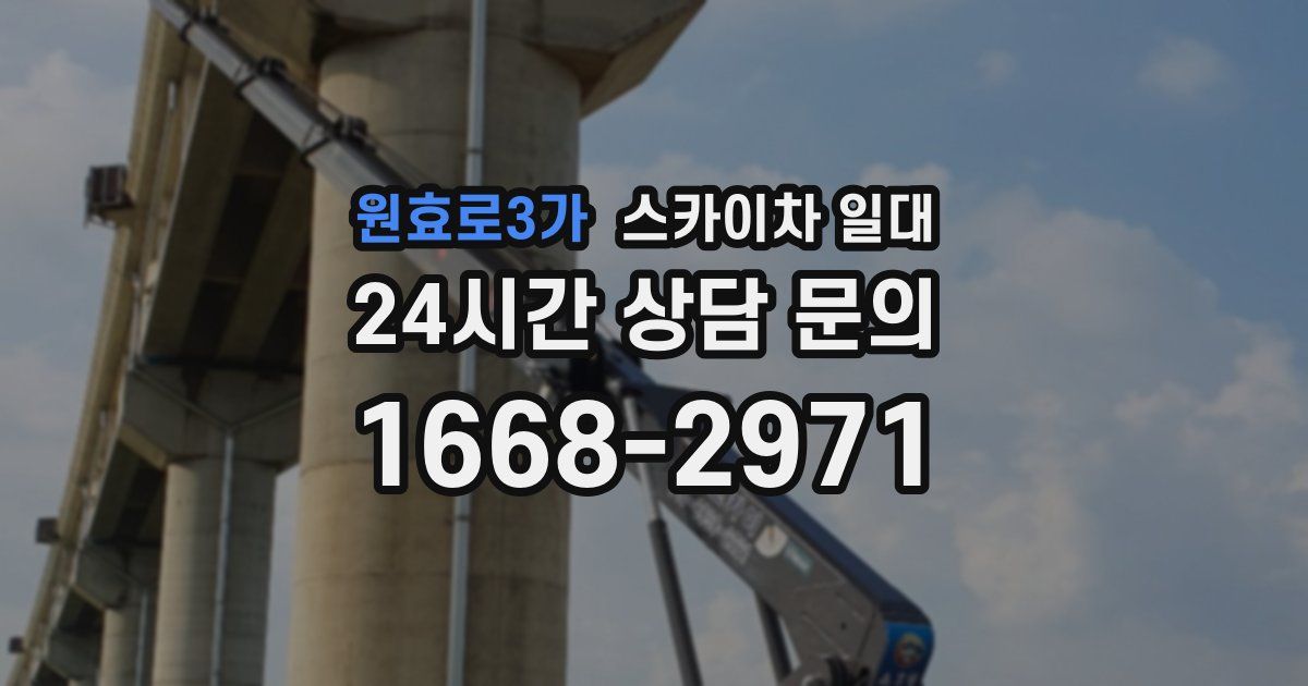원효로3가 스카이차 일대