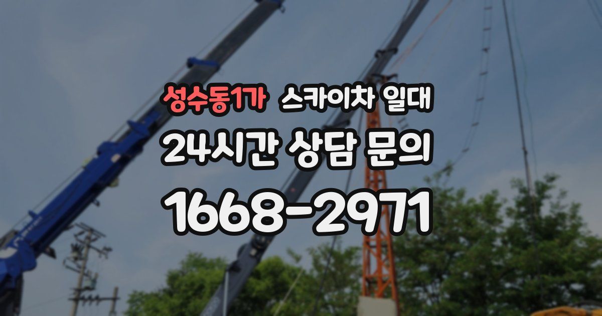 성수동1가 스카이차 일대