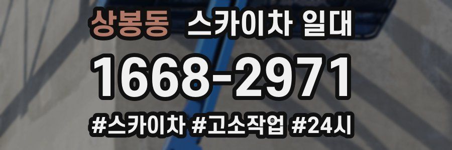 상봉동 스카이차 일대