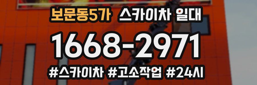 보문동5가 스카이차 일대