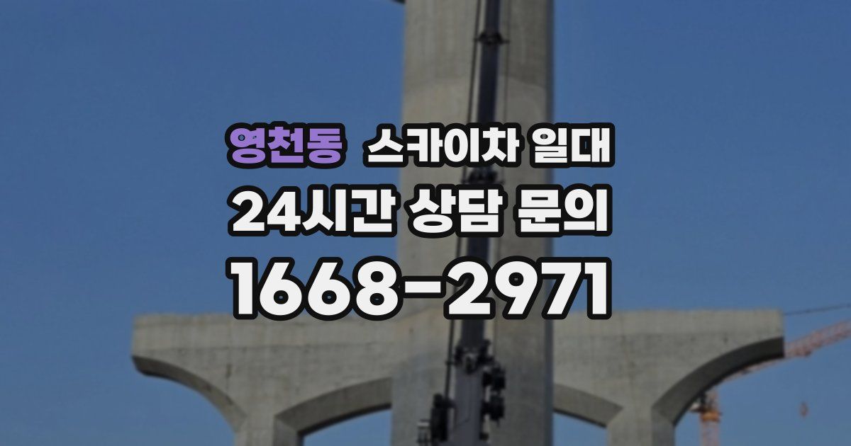 영천동 스카이차 일대