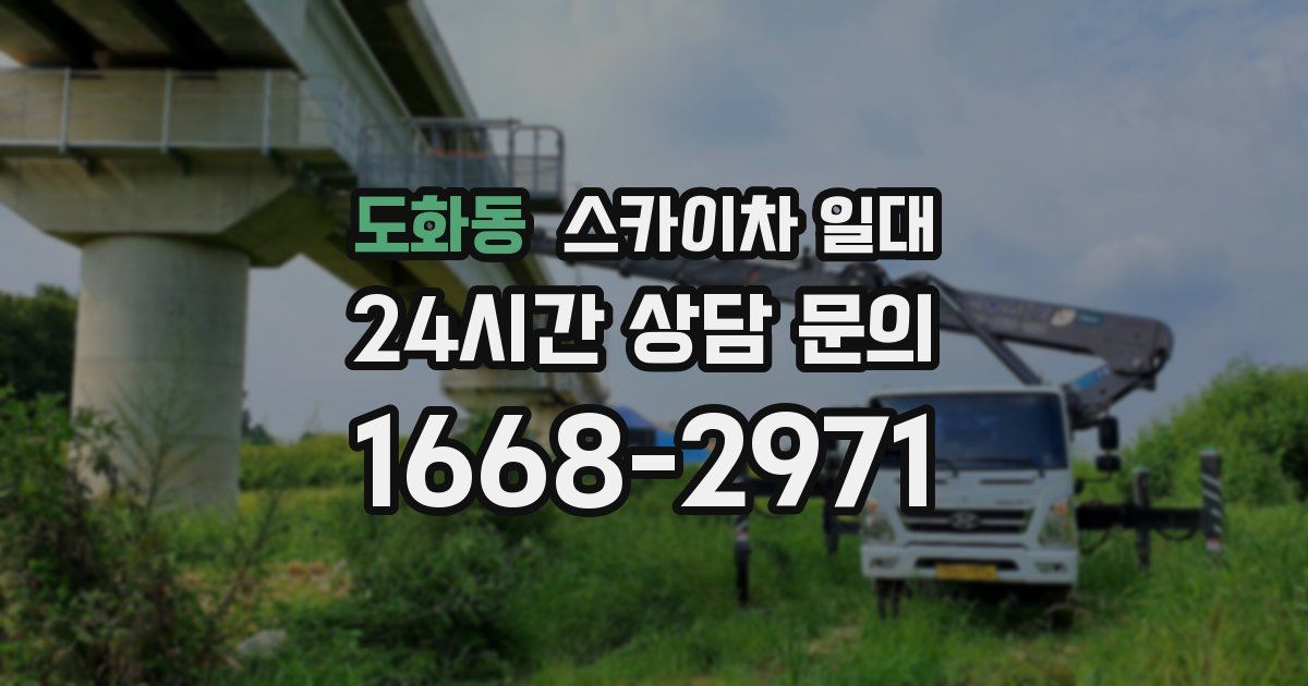 도화동 스카이차 일대